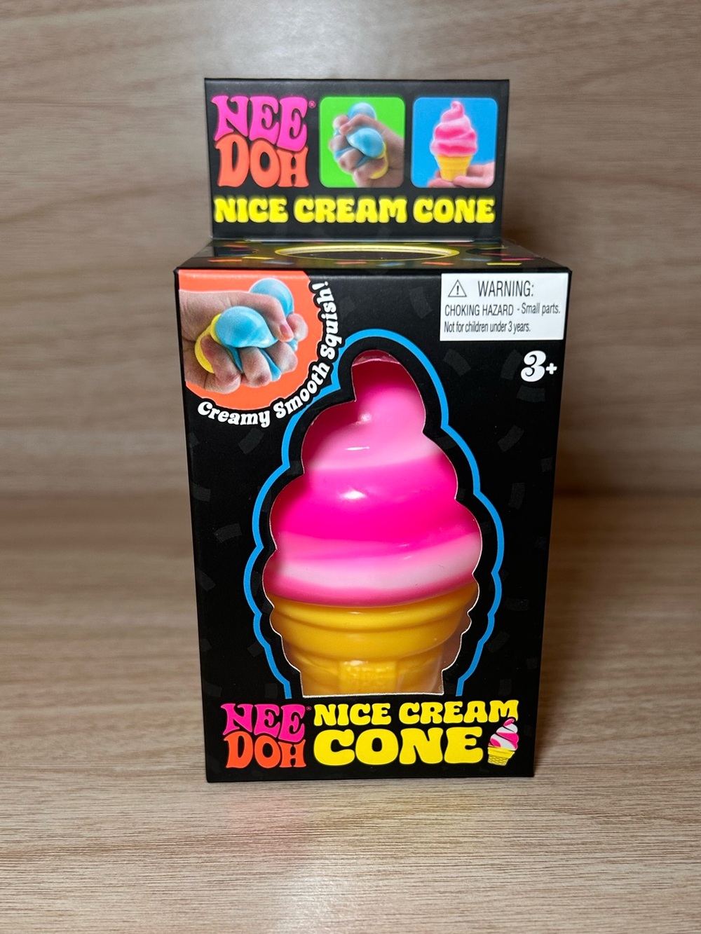 Pink NeeDoh Nice-Cream Cone Squishy Toy